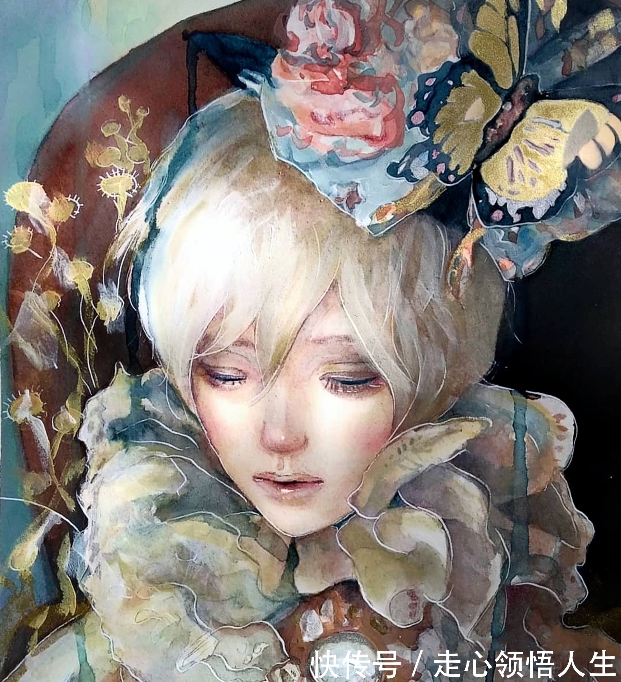 希腊$寂静宇宙中的明眸:色彩与金箔的交融,插画家卡法西斯的神话四季