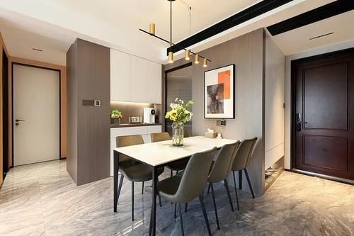 客厅|90㎡现代极简风，改善性房装成四房，满足二胎三代人的居住条件