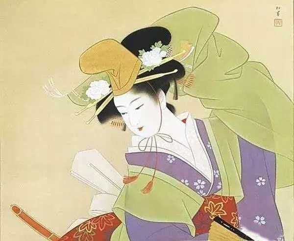  松园|日本天才画家上村松园浮世绘美女作品欣赏（图）