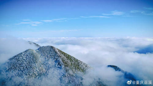 美如画|巫溪文峰雪景云海美如画