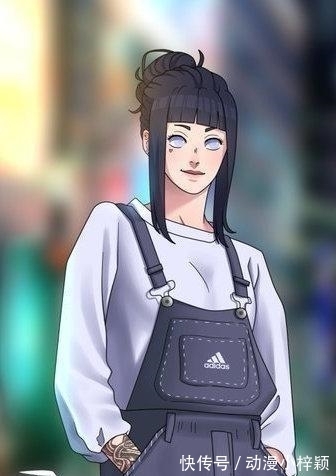 潮男|《火影忍者》全员变现代风,卡卡西变成潮男,雏田背带裤太可爱