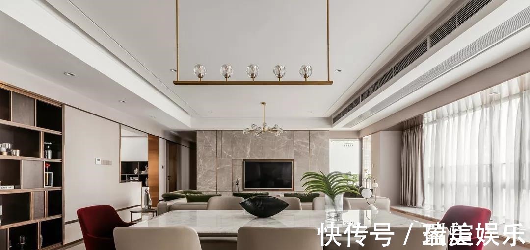 客餐厅|206平轻奢大宅,一进屋就被吸引了每寸空间都散发着优雅气息