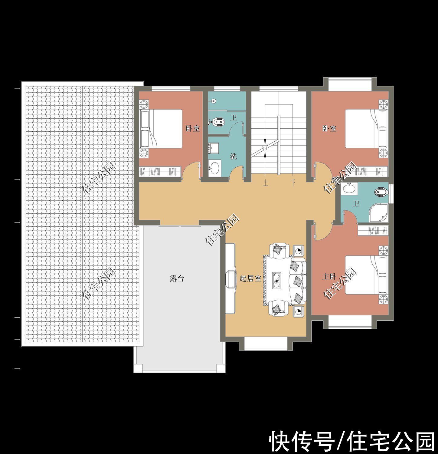 户型|10套带堂屋的户型,占地面积都不大,网友:这才是适合农村的房子