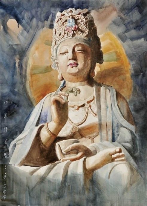 万佛神秘灵性|美到极致的水彩佛像,我第一个服了!