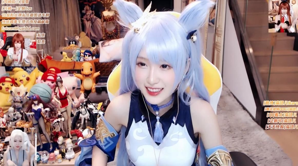 水友|腐团儿COS原神刻晴,玩起真人装配 ,水友发造型图直接裂了