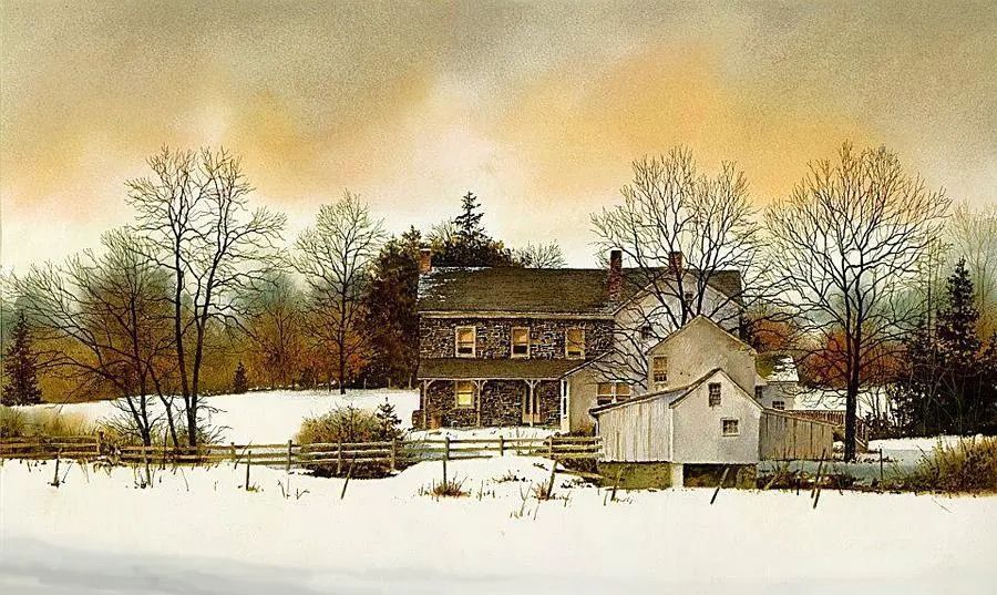 绘画&乡间记忆水彩画家RayHendershot的乡村风光和古色古香的静物绘画