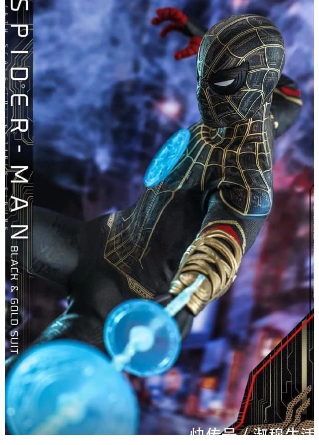 斯塔克|蜘蛛侠会魔法了?《蜘蛛侠:英雄无归》黑金战衣曝光