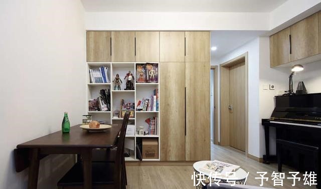 大柜|三口之家的62㎡两居,半米不浪费,收纳力太强了,清新简约真舒适