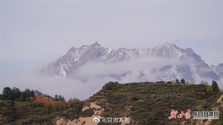 秋雪|宛若童话世界！一场秋雪惊艳马蹄寺风景区