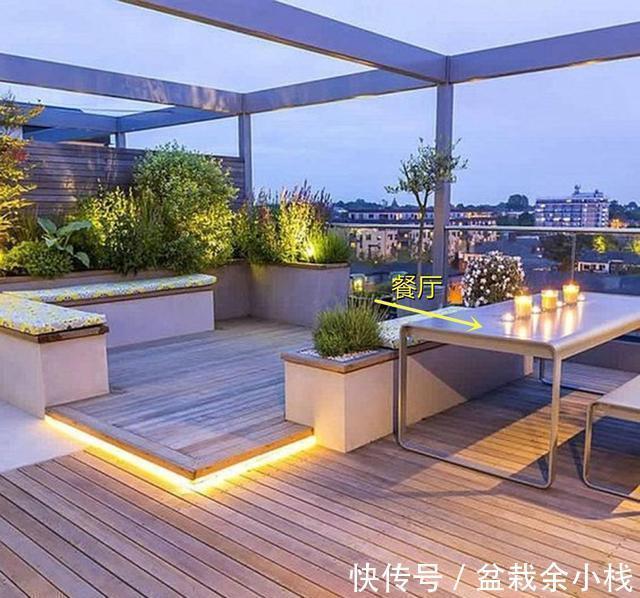 露台|房子住久了发现还是顶楼清净,露台搭廊架做喷泉花园,没人上来吵