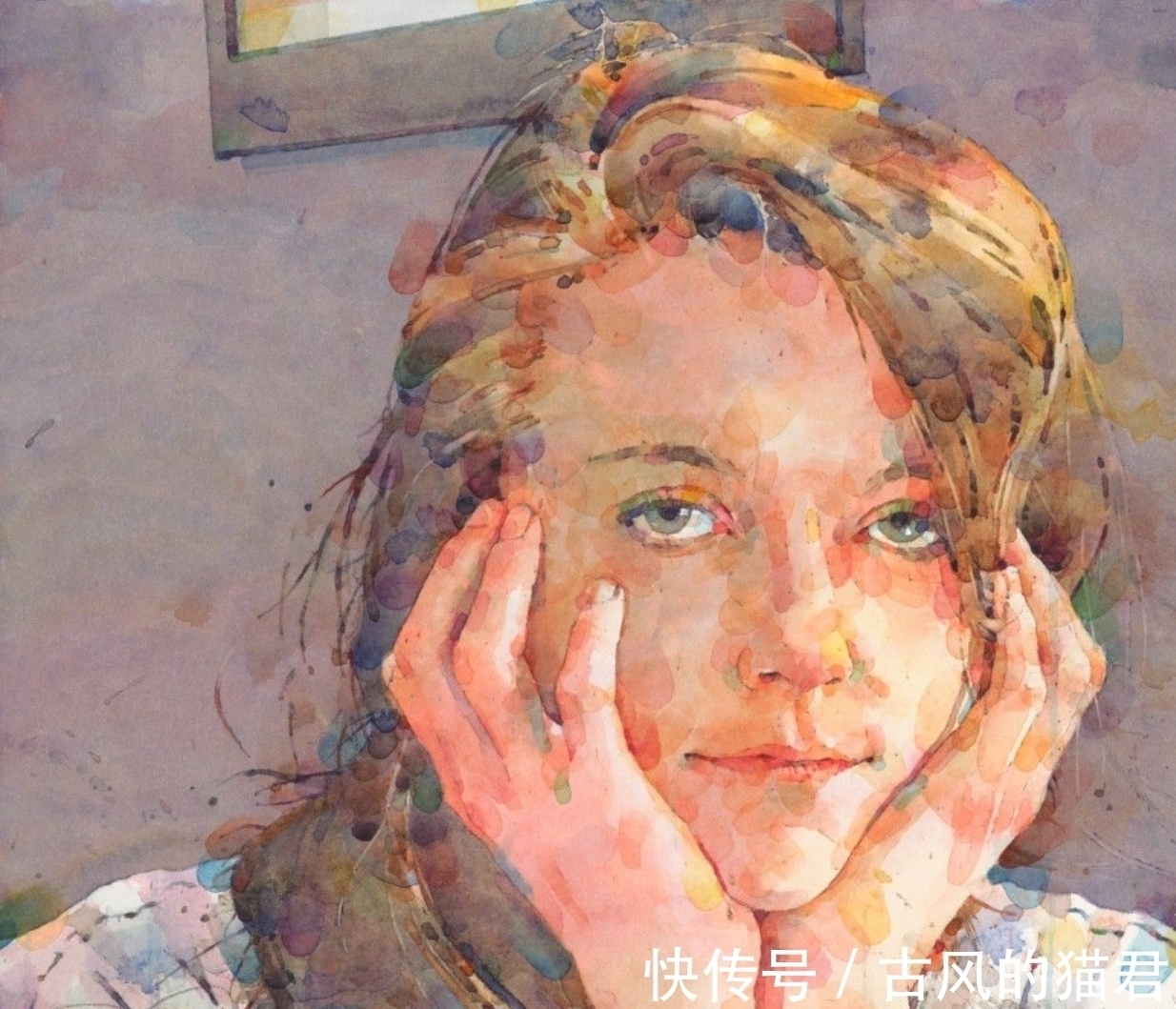 水彩艺术#这样的肖像画才称得上生动和传神——特德·纳托的水彩艺术尔