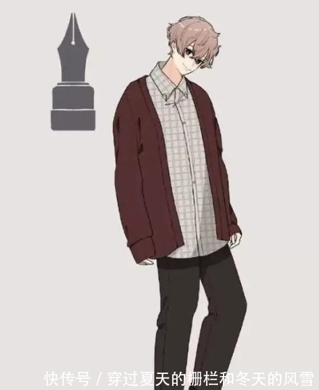 可爱|学习工具拟人化,圆规化身长裙少女,便利贴少年好帅