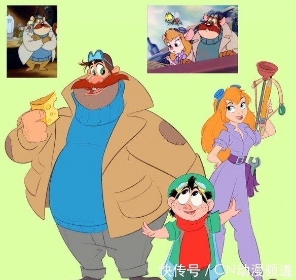 拟人化|迪士尼动画动物拟人化,花栗鼠变成帅哥,费琳化身美少女