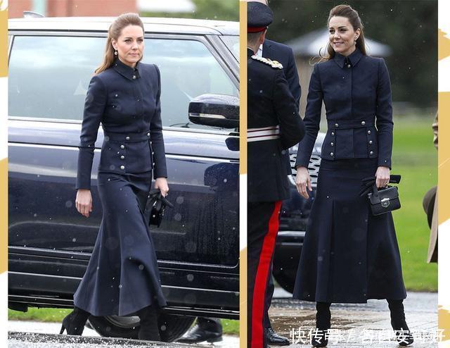 38岁凯特王妃终于轻松，毛呢大衣配高筒靴穿出最优雅，不输梅根