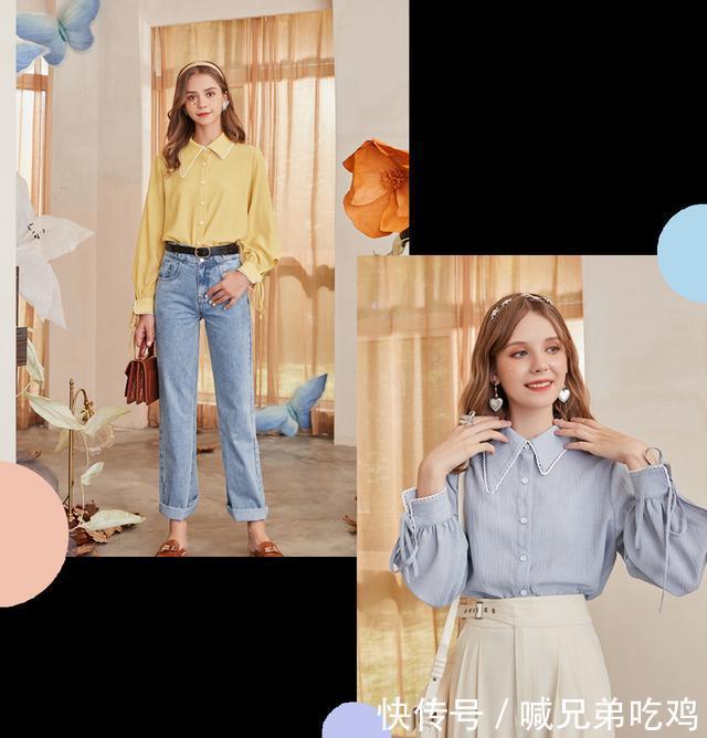 牛仔裤|一件衬衫多种搭配,初秋衬衫这样穿,时髦气质到不行