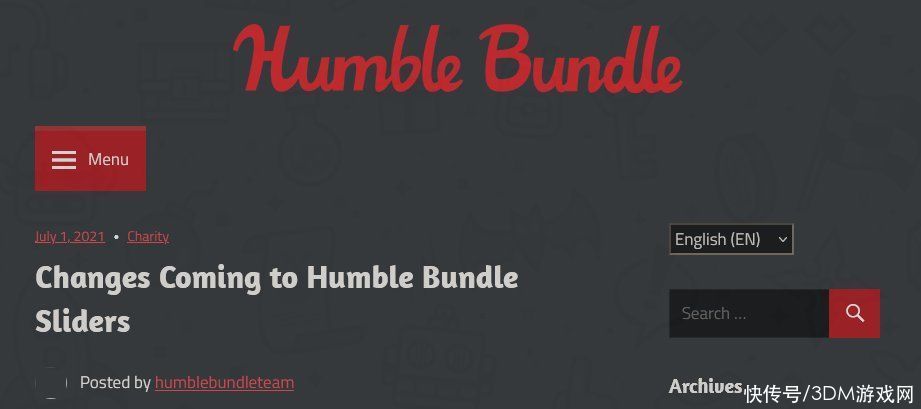 humble|Humble Bundle再次改变慈善包分成 自己将至少获得15%~30%