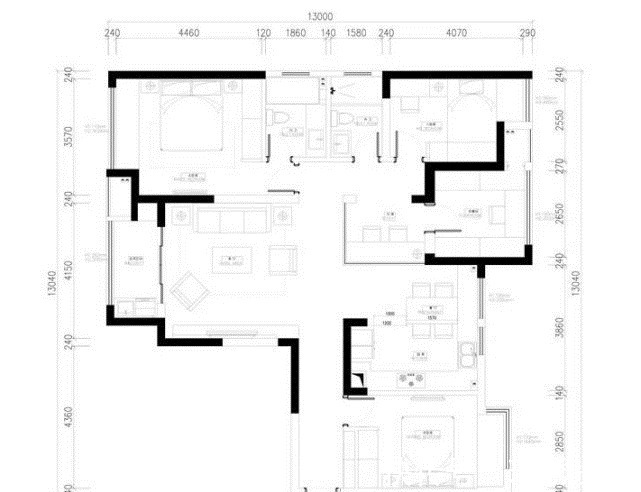 家具|143平简约四居室，水泥灰和原木风的家具打造的空间，让人羡慕