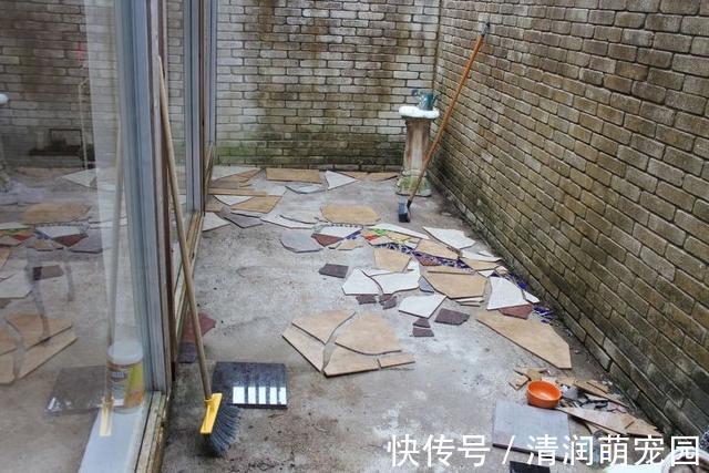 院子|邻居攒了一麻袋的碎瓷砖，倒在院子里一块一块的铺，成品防滑漂亮