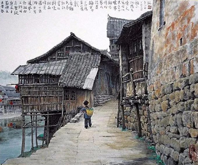 贺天健&吕吉人笔下的水韵江南,美在意境!