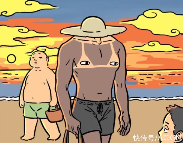 日光浴|非人哉：刑天爱晒日光浴，装备还挺齐全，但确定不会引围观么？