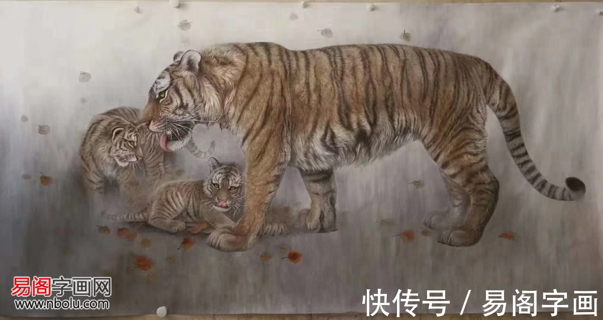 名家|画虎名家陈念岗老虎画 形神意势兼备