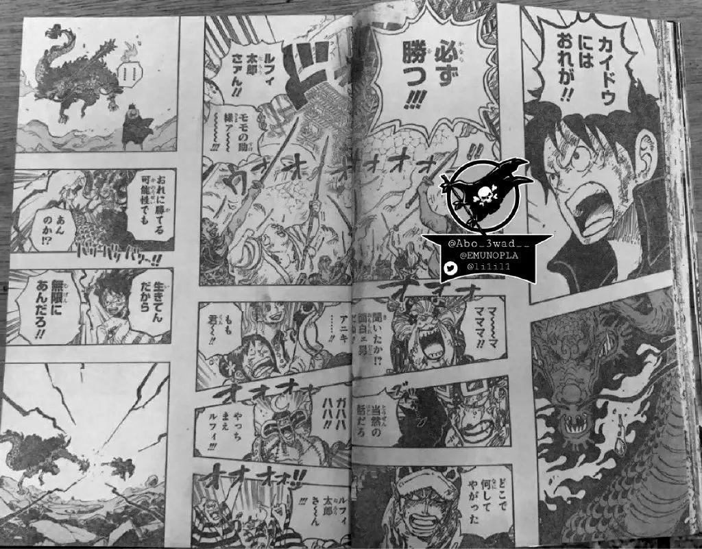 桃之助|海贼王1026话,路飞凯多霸王色碰撞撕裂天空,路飞正式封皇