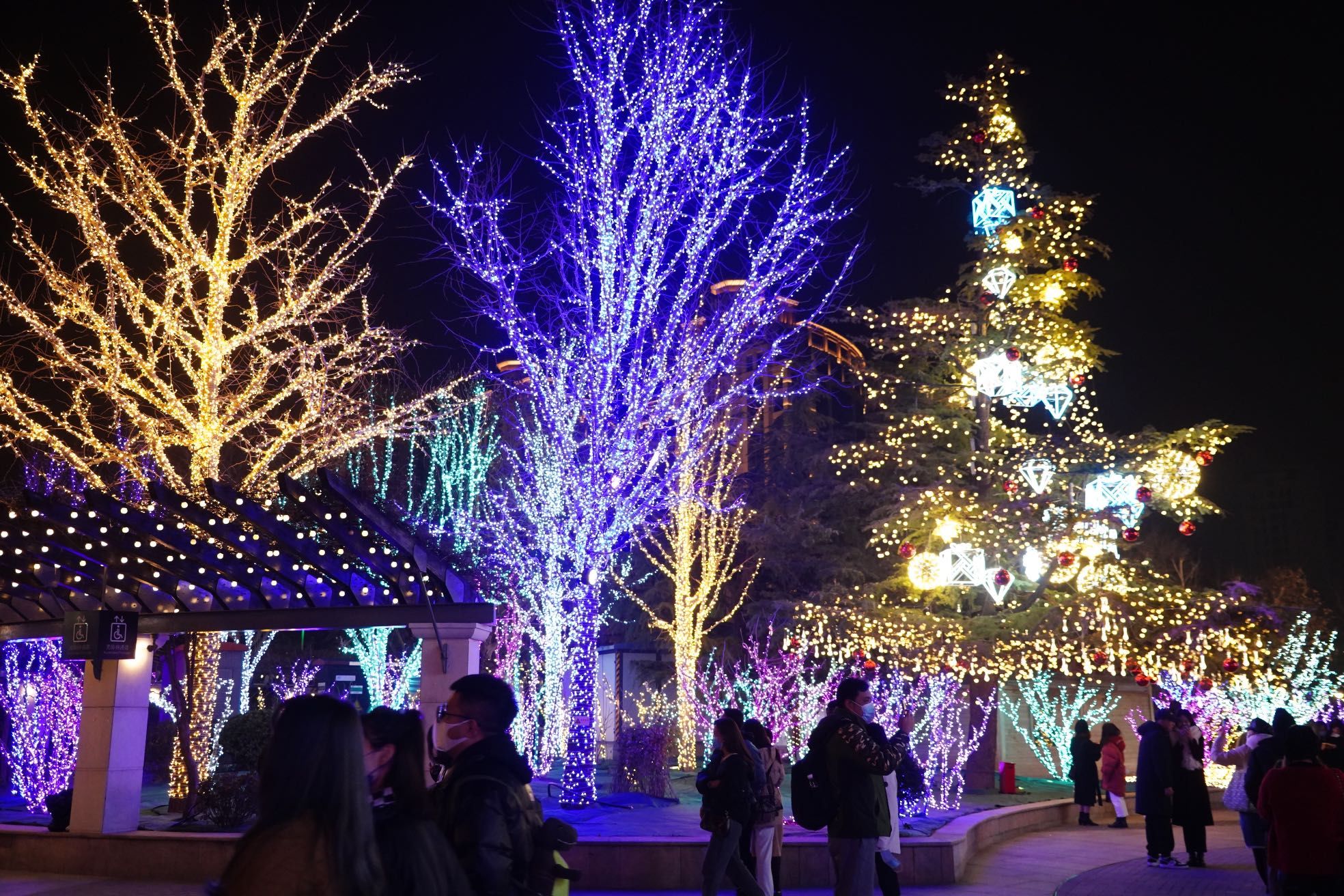 蓝色港湾！蓝色港湾第十四届灯光节吸引市民