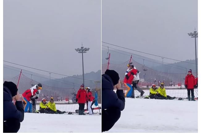 |撒贝宁尼格买提雪地打闹！一脚踹屁股太搞笑，抱头用膝盖顶其肚子