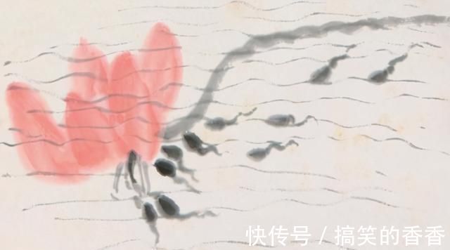 绘画|齐白石送给弟子的一幅画，10只蝌蚪隐藏宝藏，送给懂画的人