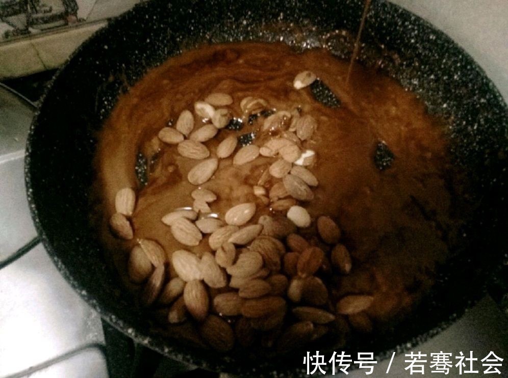 太妃糖|自制焦糖杏仁太妃糖,香酥可口,自己做干净卫生无添加