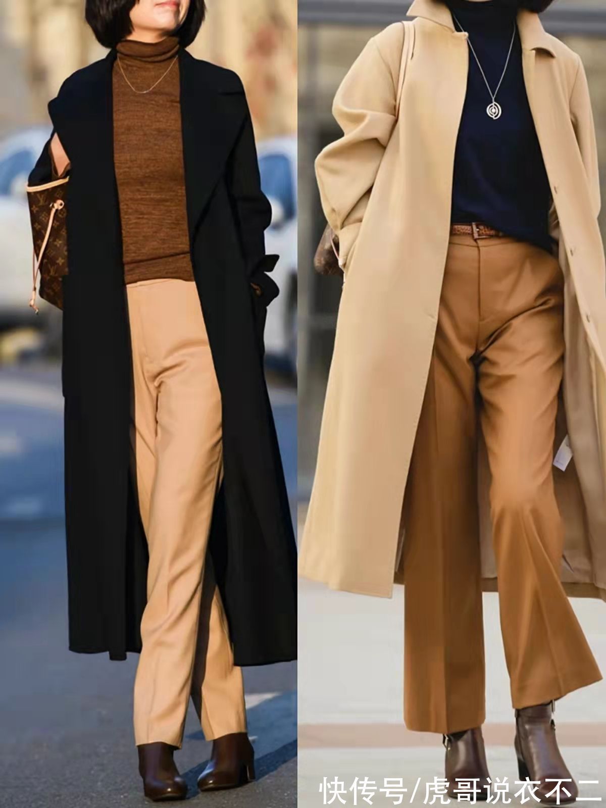 黑色 60岁女人冬季别总穿黑色打底裤,借鉴这组搭配,掌握四个技巧稳赢