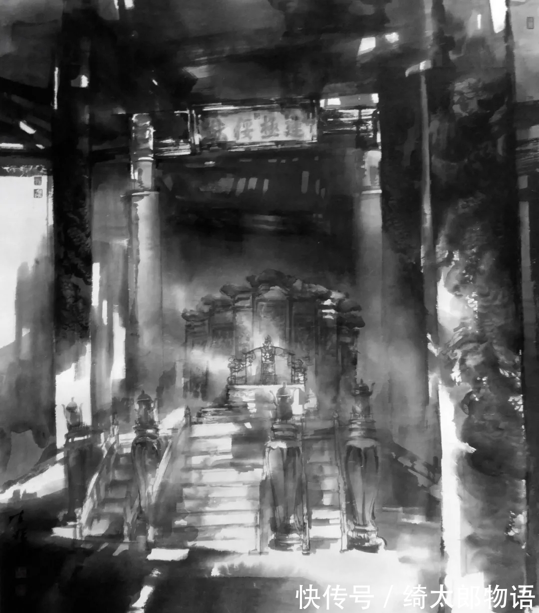 陈辉!有光影的水墨山水画,见过吗?