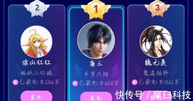 魏无羡|斗罗大陆唐三稳居年度角色榜第一,小舞离出道仅差一名,夫妻有望同框!