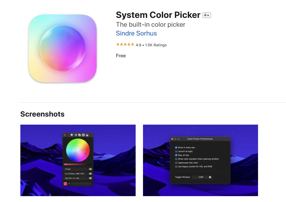 System Color Picker for Mac v1.13.1 颜色选择器-下载否