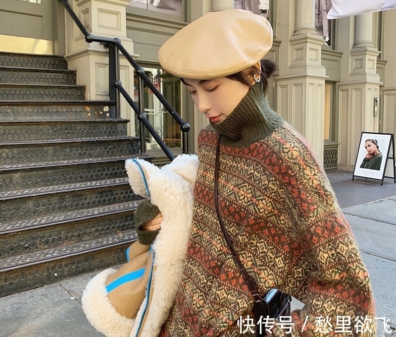 毛衣|长款毛衣搭配半身裙，保暖又舒适，还很时髦！