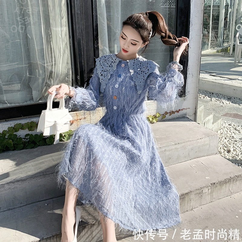 娃娃领 三月初春,建议打扮的漂漂亮亮!“法式”A字裙+平鞋,惊艳迷人