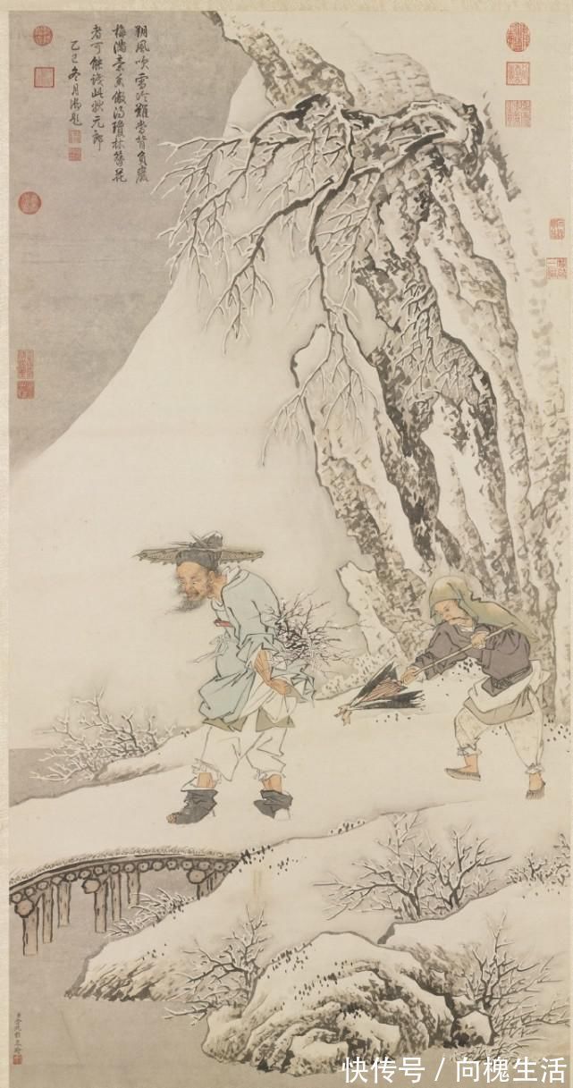 一幅画@乾隆皇帝珍藏的一幅画,御题行书33个字,价值2.4个亿