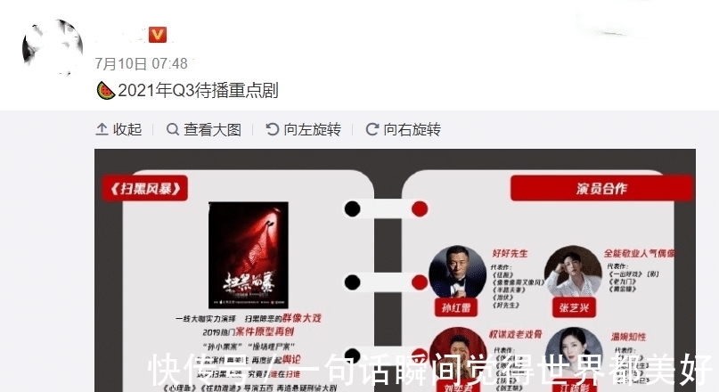 王炸|《扫黑风暴》将播，冲着孙红雷去，好家伙，原来配角阵容才是王炸