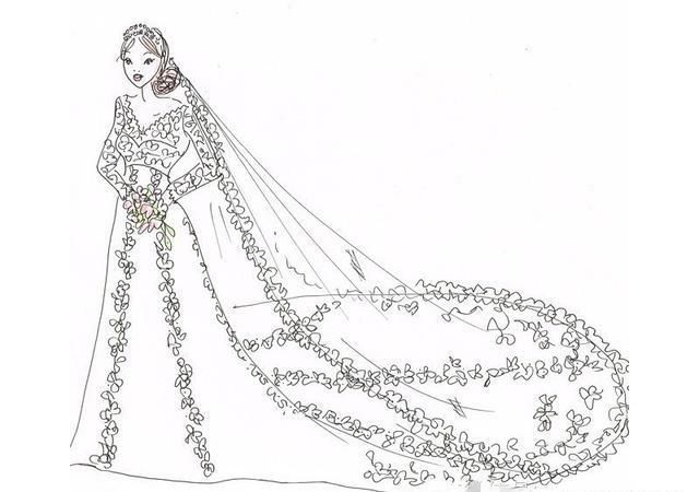 蕾丝|各国王妃的婚礼头纱设计,丹麦王妃的最华丽、梅根的很用心