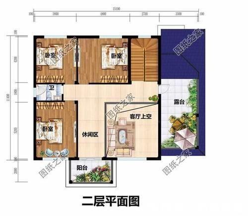 别墅|15米×12米农村的建房设计图，大气到没有朋友，你的绝佳选择
