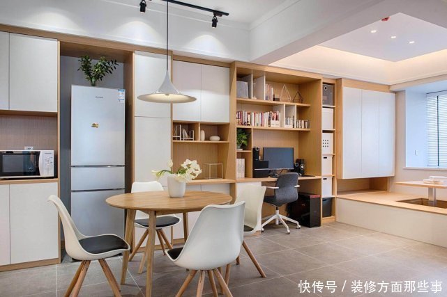 床头柜|60平简约风二居室在开放式设计放大空间,是我理想中家的样子