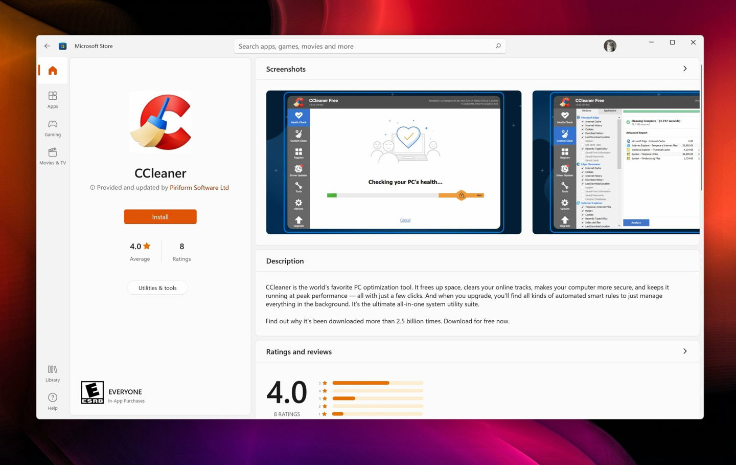 firefox|恩恩怨怨几时休：CCleaner 现已上线 Win11 微软商店