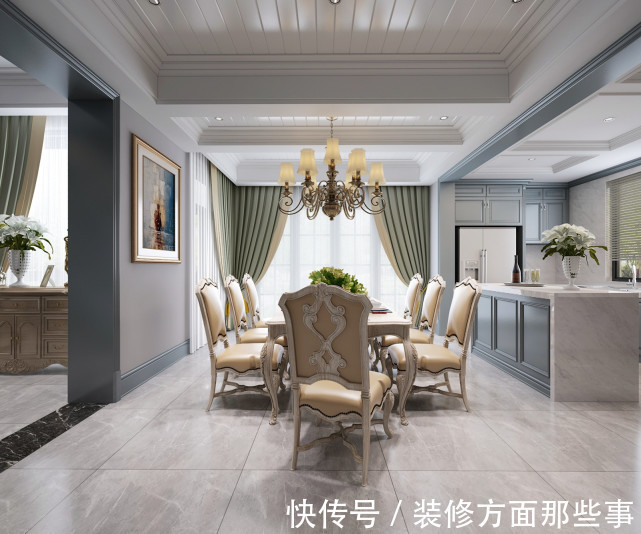 风格|381平欧式新古典风格设计,给人时尚、典雅的感觉