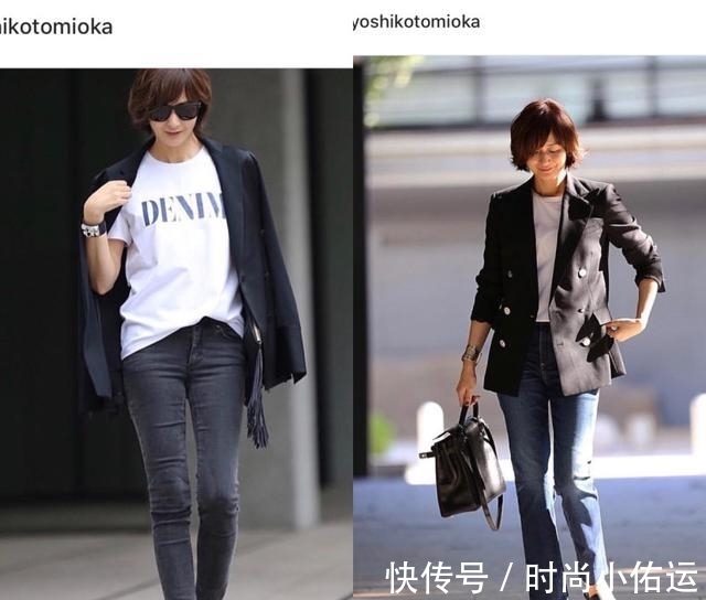 阔腿裤|49岁不做老阿姨,这位日本博主穿搭休闲又正式,照着穿减龄又女人