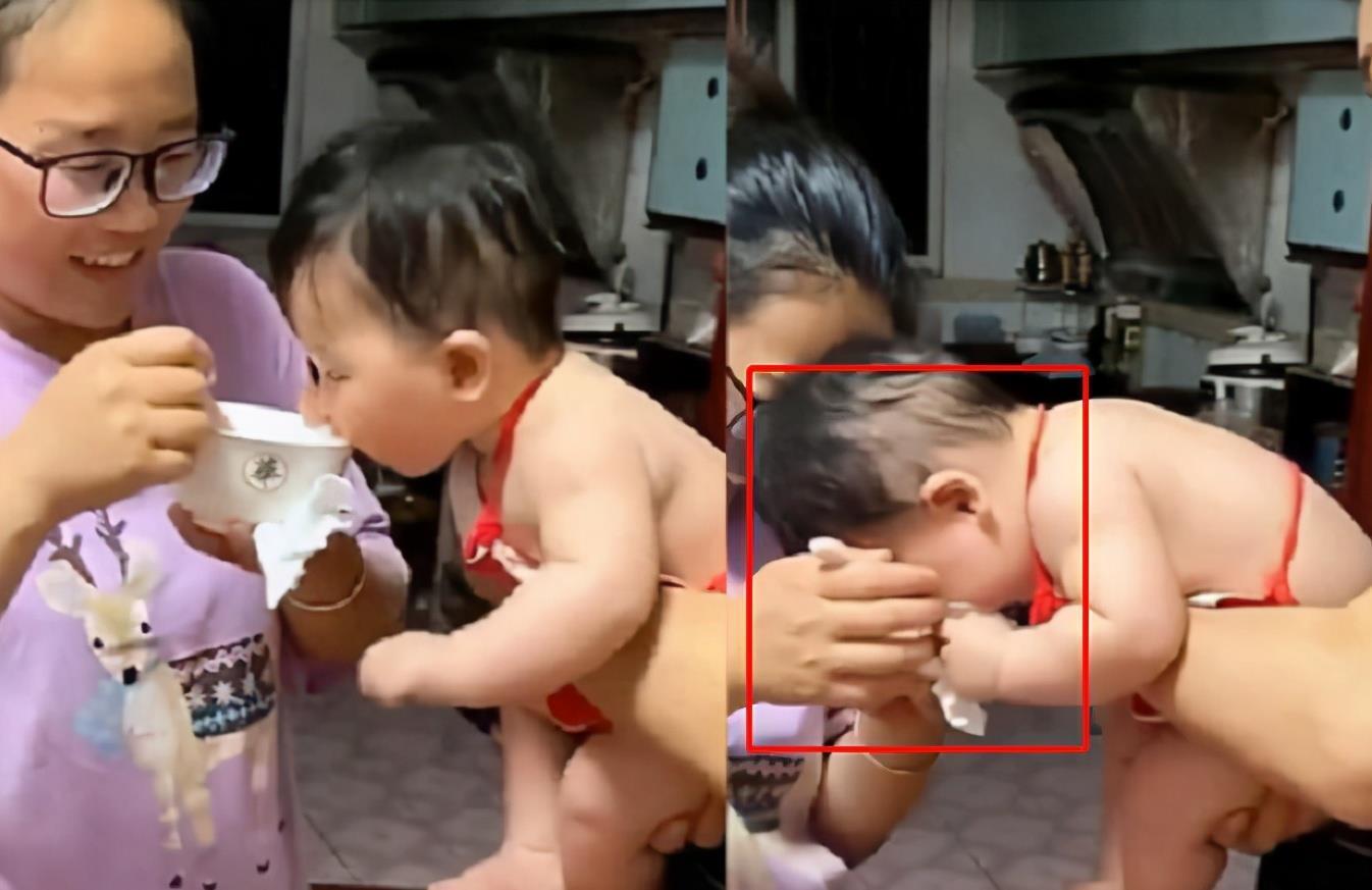 不紧不慢|宝宝“钻碗”火了,妈妈喂饭不紧不慢娃直接啃碗,网友:性子忒急