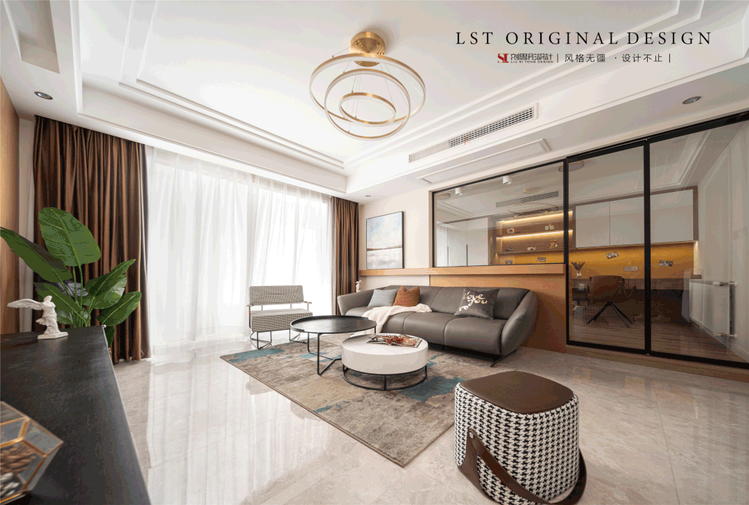 客餐厅|刘思彤设计｜119平三居室装修案例赏析 想要的设计全都有