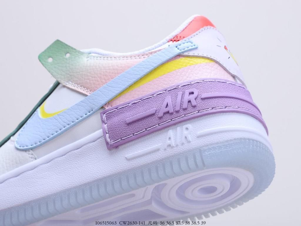 nike|适合女孩子的空军，AF1马卡龙“拼接糖果白蓝粉紫水晶底”