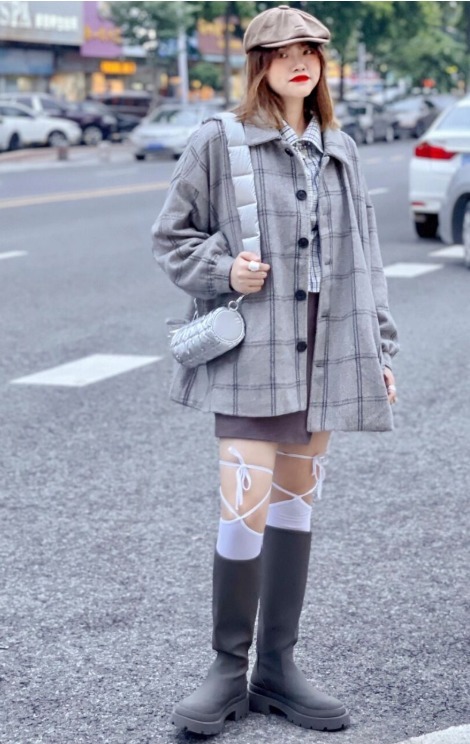 皮革|微胖身材怎么选鞋子?建议学潮人这样穿“长筒靴”,巨显瘦遮肉!