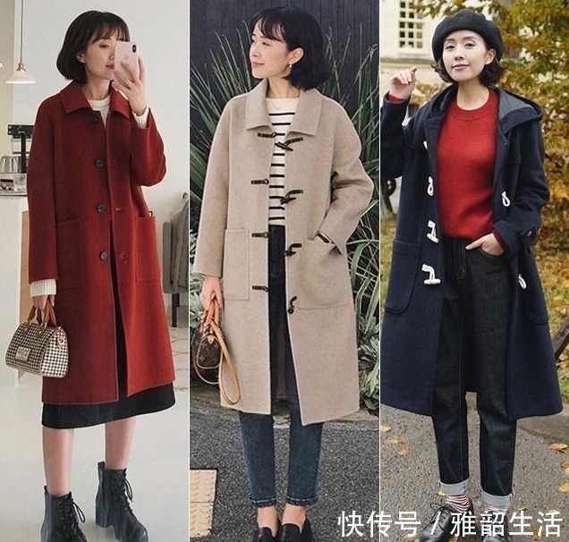 街拍 建议女人不要大衣配裙子,过时!学下面穿,美翻