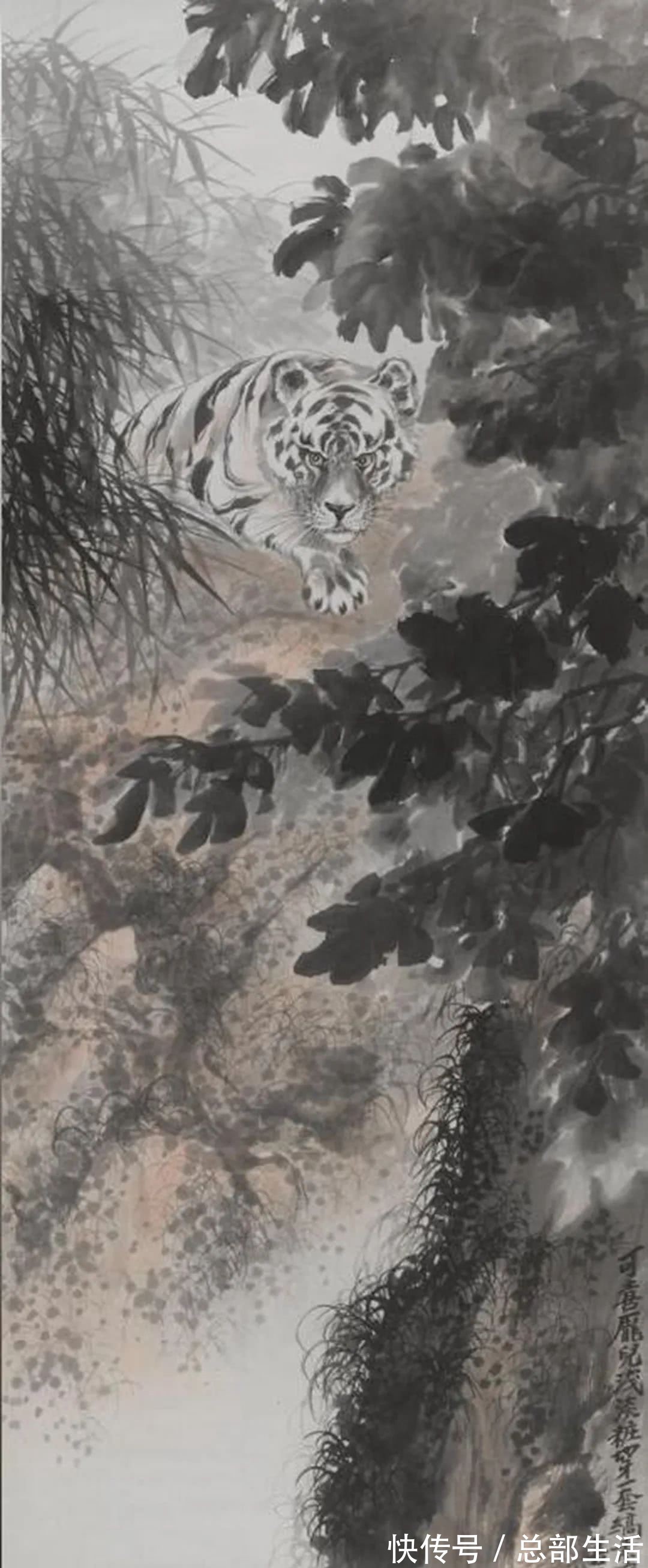 中国美术$民国画虎大师,和张大千关系密切,这位画家是何方神圣?